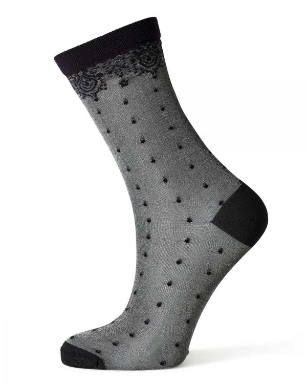 Slinky Black and Sliver Gloss Tactel