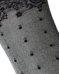 Close up view of the black sock